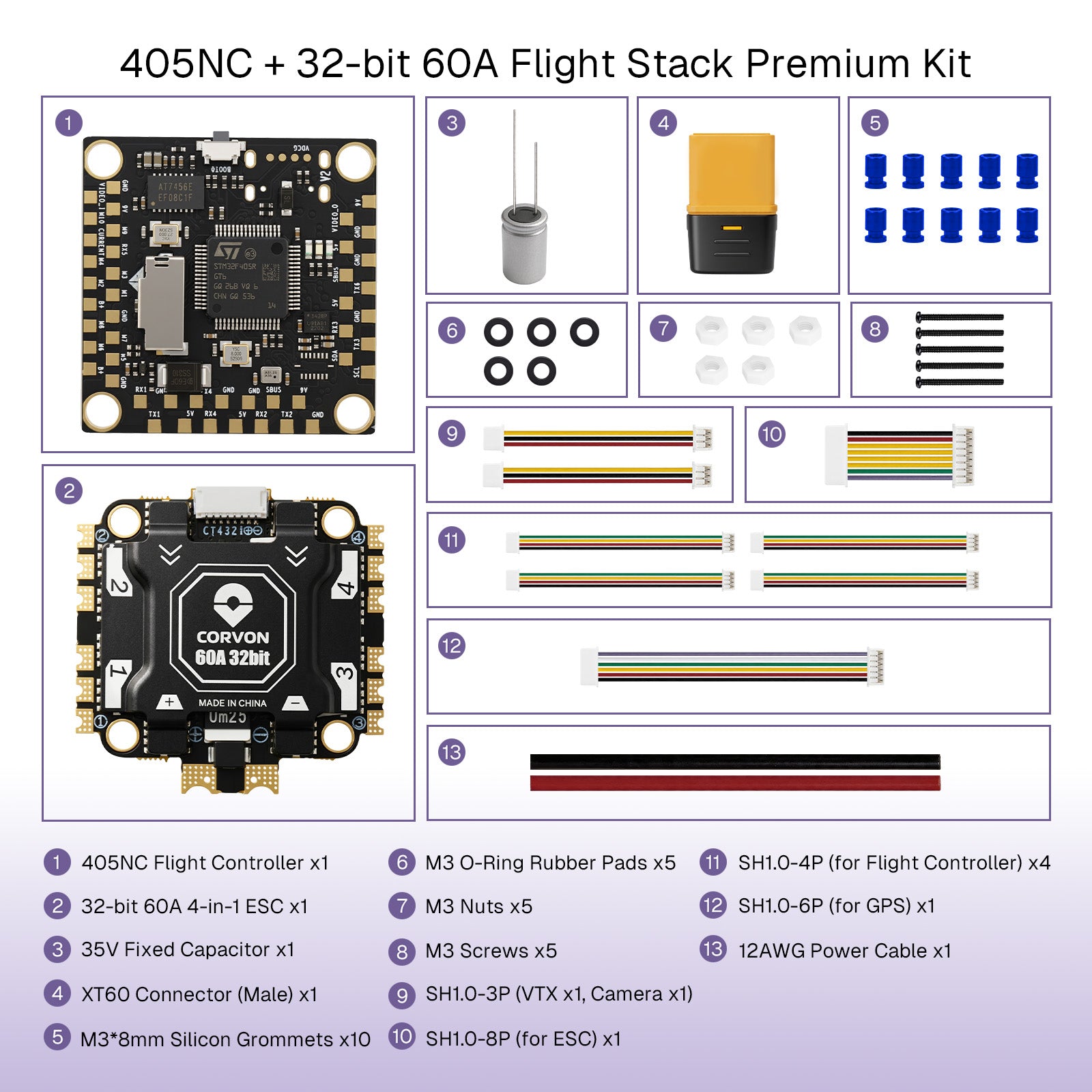 F405 Flight Controller with 60A 32 bit Stack