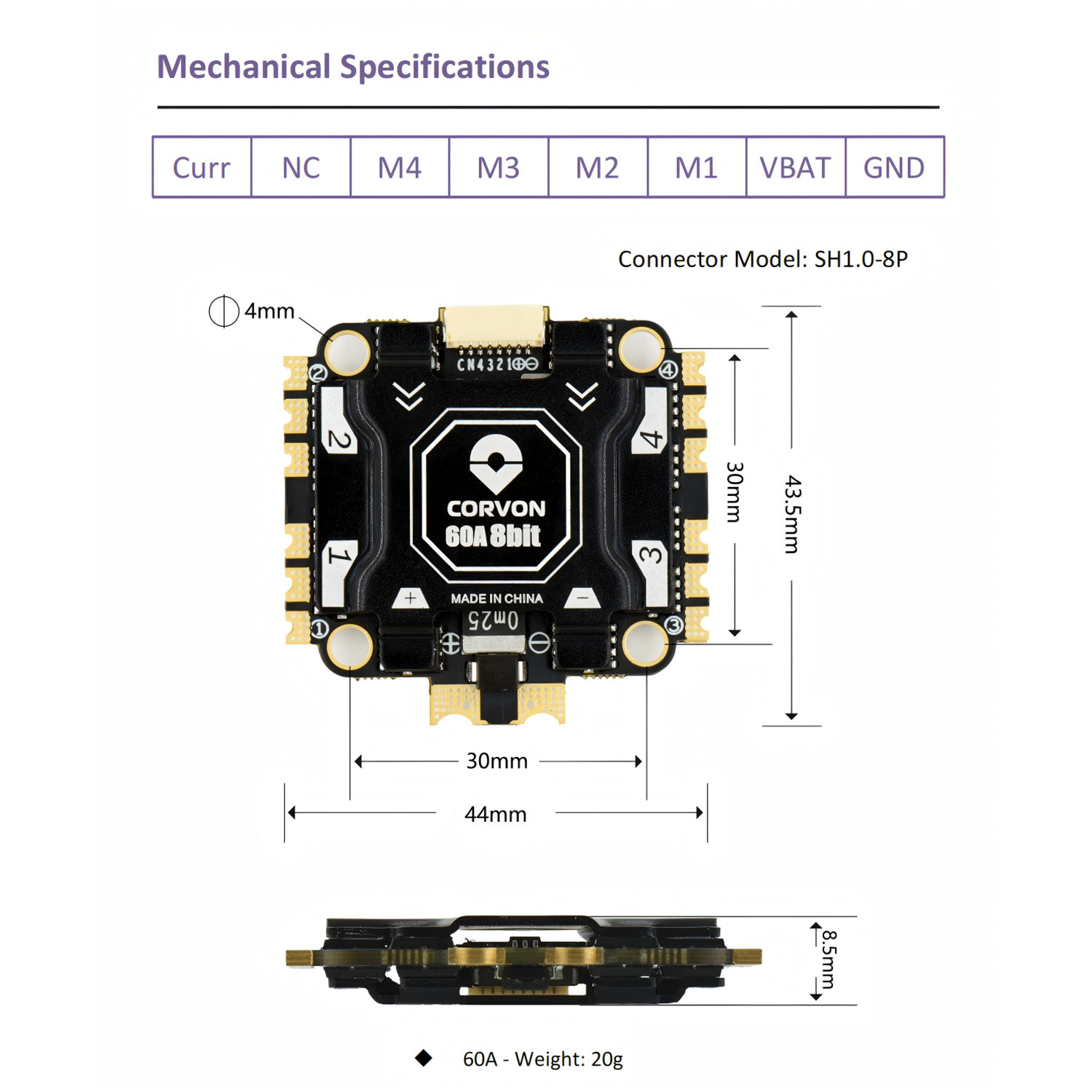60A 4in1 8-bit ESC