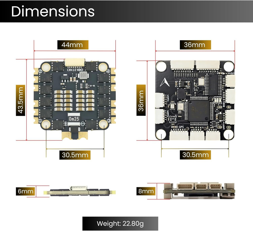 F405 Flight Controller with 60A 32 bit Stack