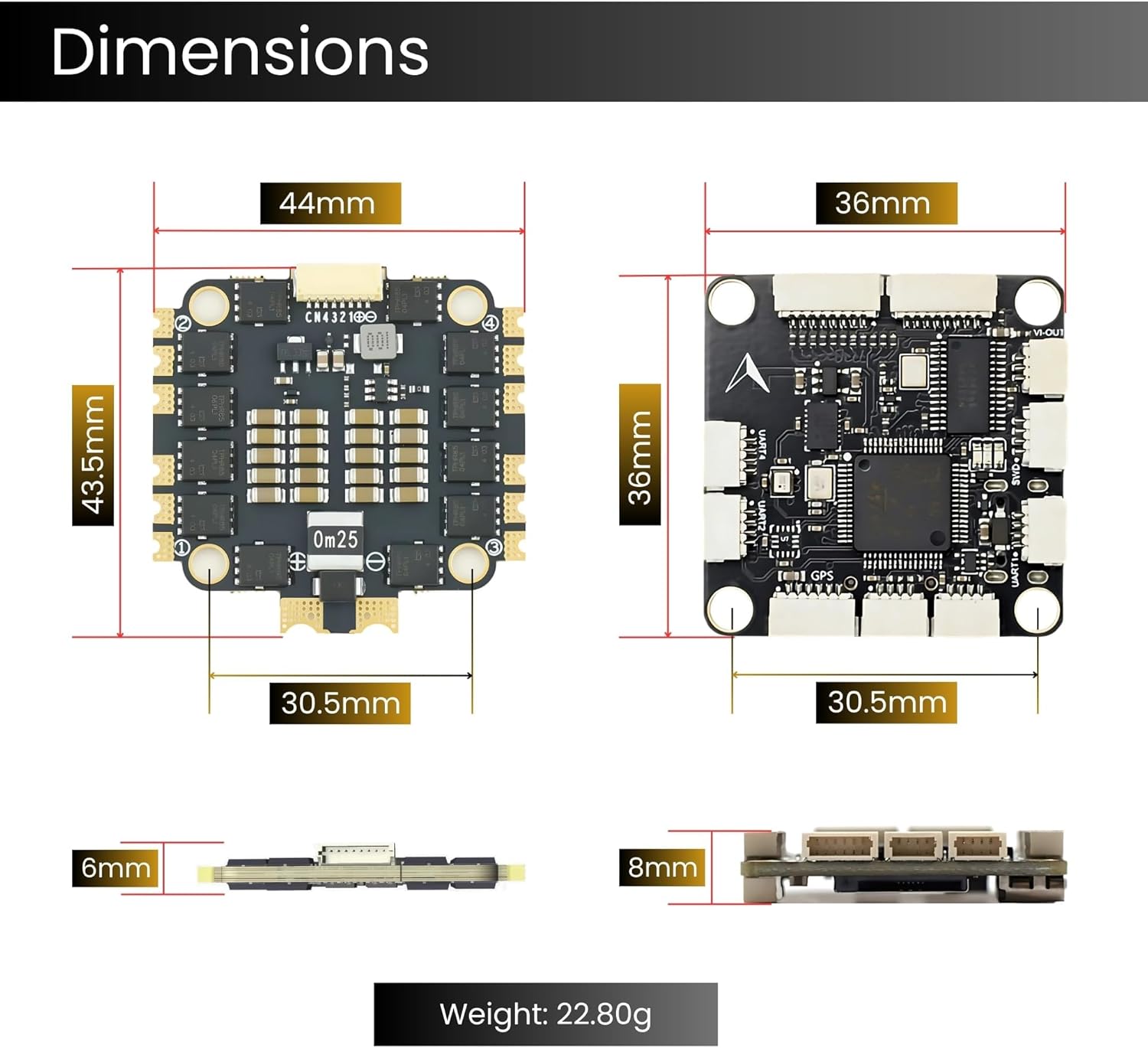 F405 Flight Controller with 60A 32 bit Stack