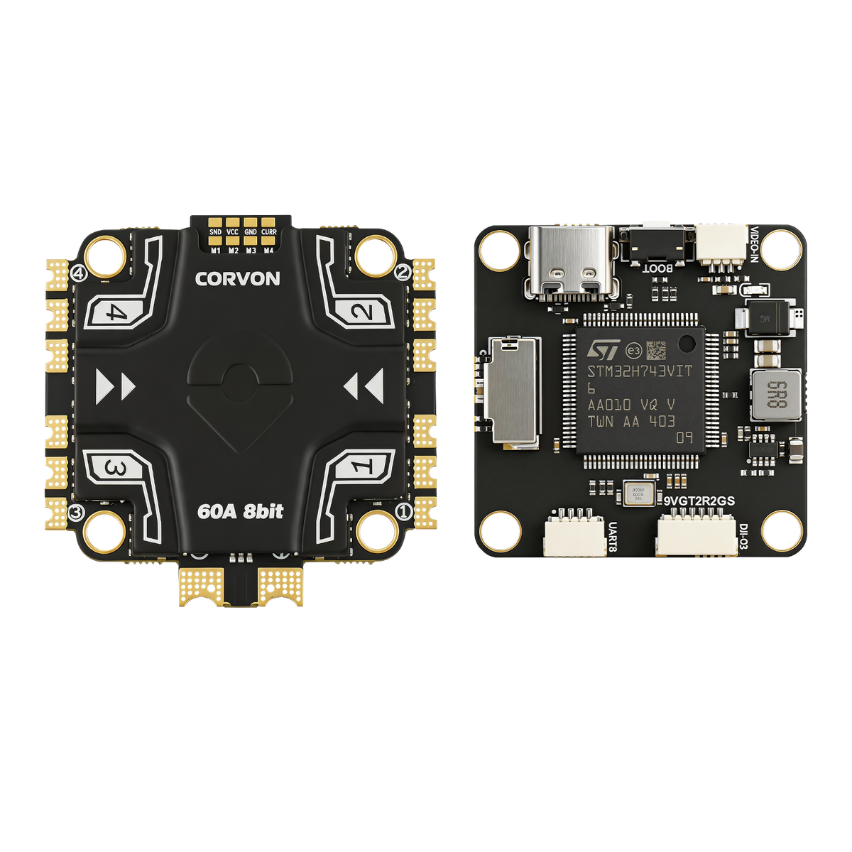 H743v1 Flight Controller with 60A 8 bit Stack