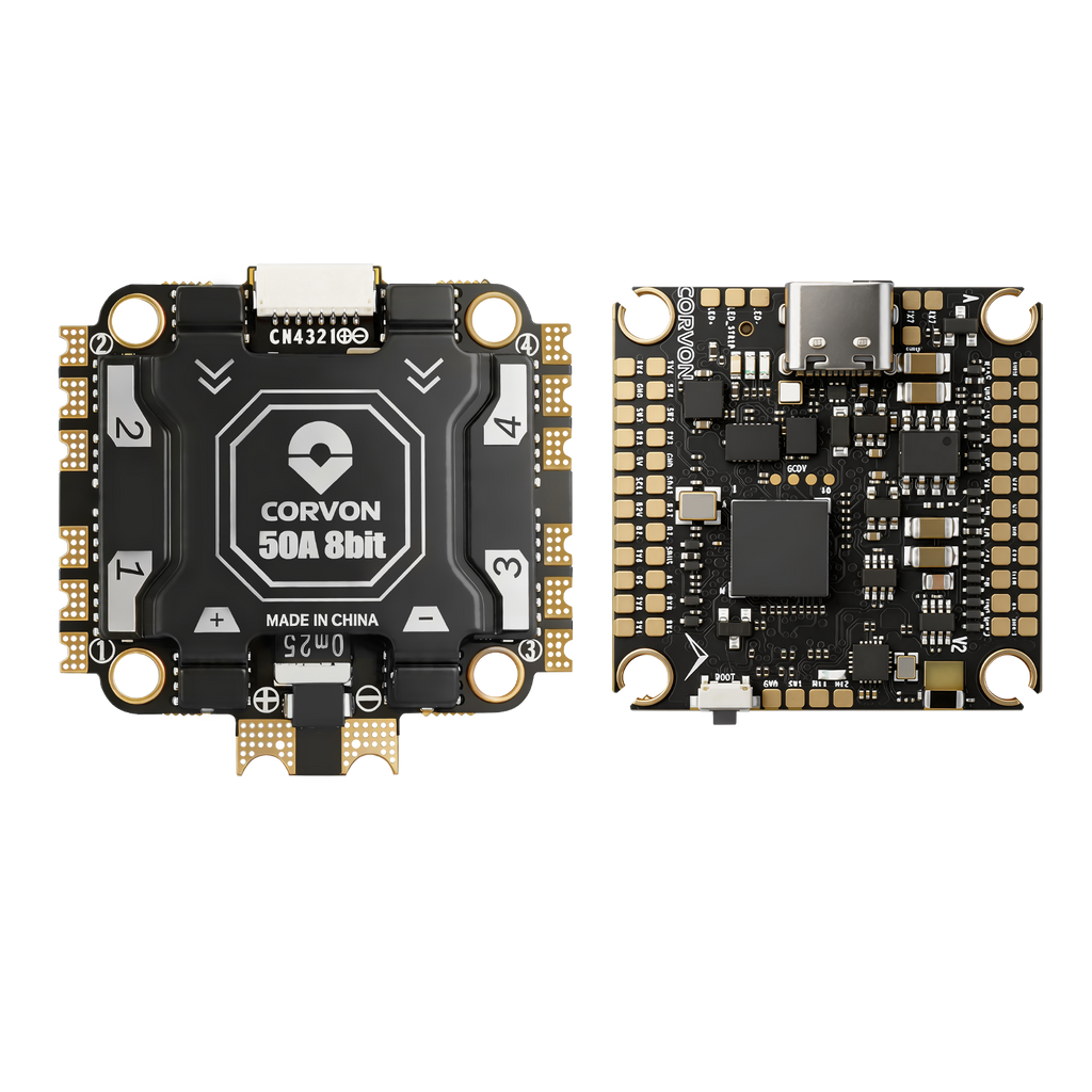 H743v2 Flight Controller with 50A 8 bit Stack