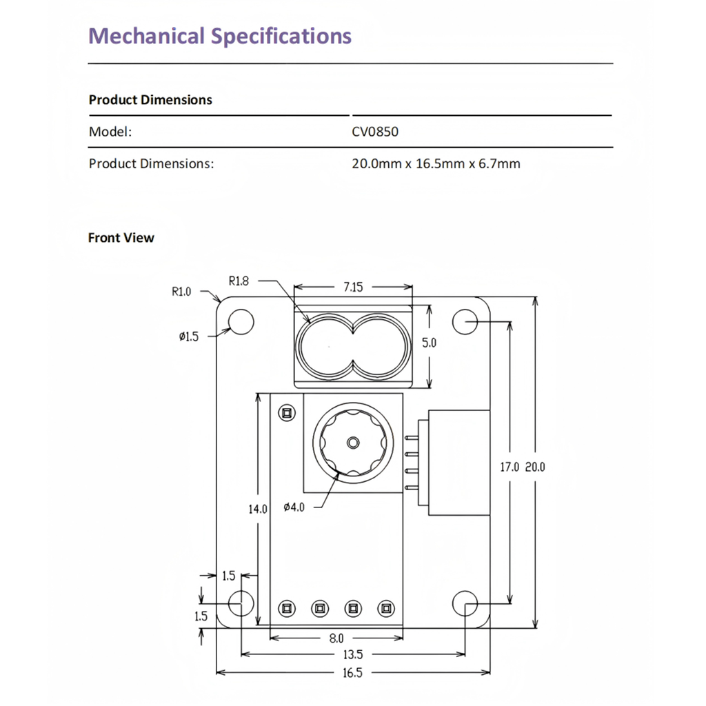 CV0850 Laser Ranging Sensor